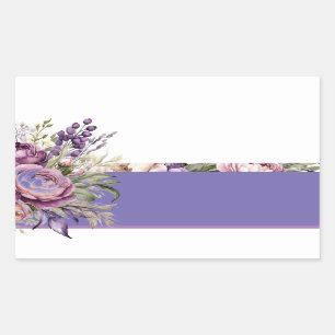 Purple Cottage Floral Present Sticker