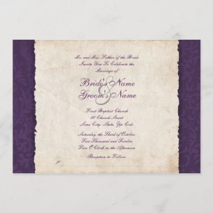 Purple Country Wedding Invitation