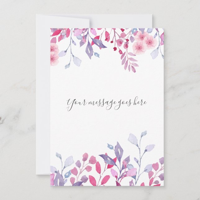 Purple Country Wildflowers Card (Front)