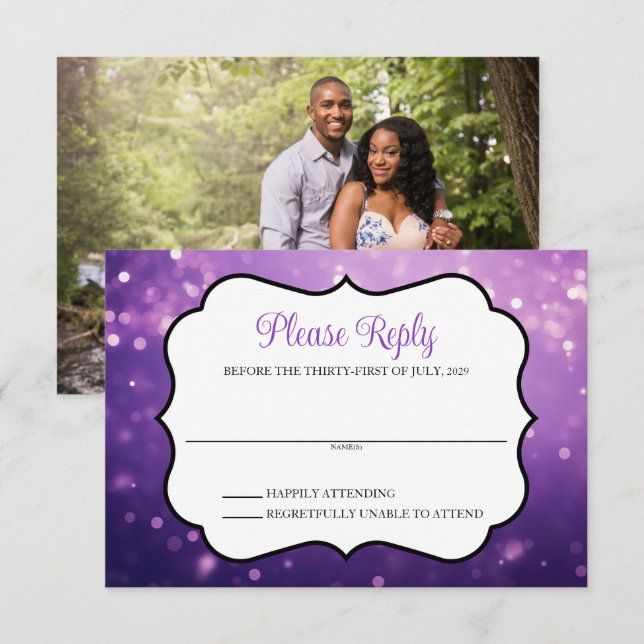 Purple Couple Response Card (Front/Back)