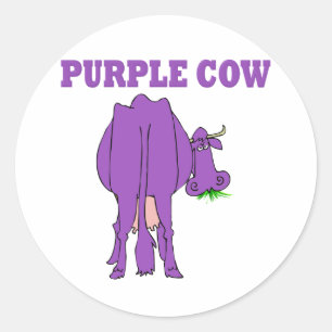 Purple Cow Classic Round Sticker