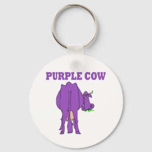 Purple Cow Key Ring