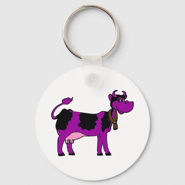 Purple Cow Key Ring (Front)