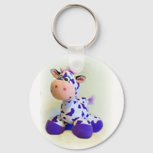 Purple Cow Key Ring