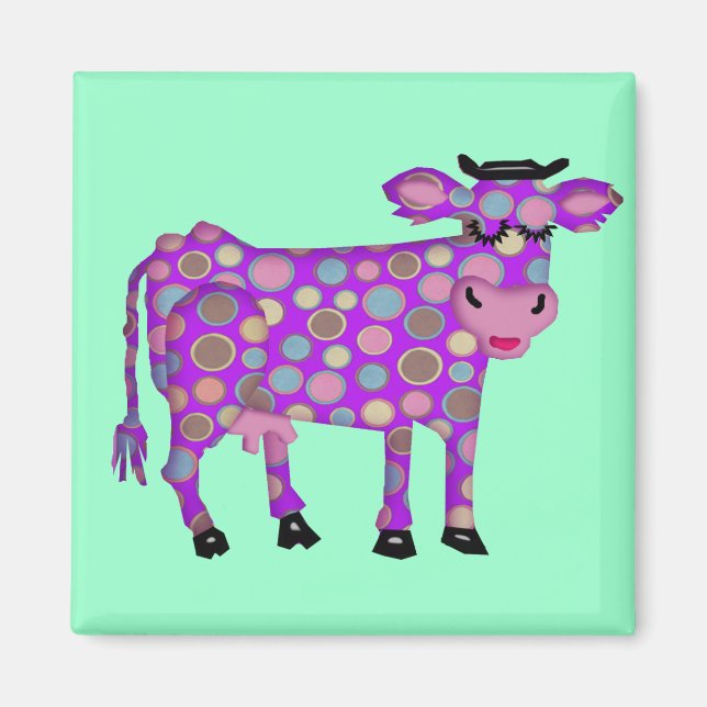 Purple Cow Magnet (Front)