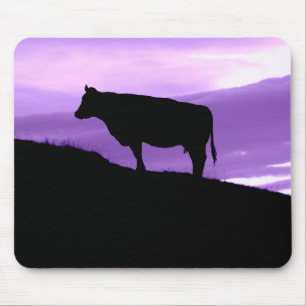 Purple Cow Mouse Mat