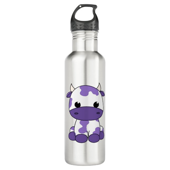 Purple cow Oversized T-Shirt_1 710 Ml Water Bottle (Front)