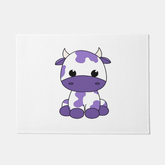 Purple cow Oversized T-Shirt_1 Doormat (Front)