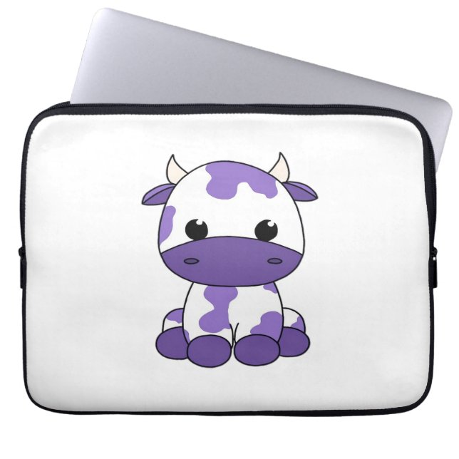 Purple cow Oversized T-Shirt_1 Laptop Sleeve (Front)
