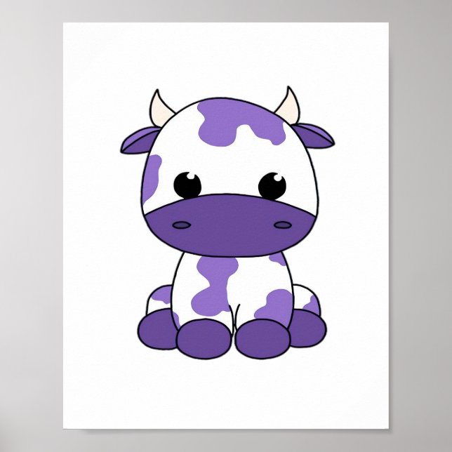 Purple cow Oversized T-Shirt_1 Poster (Front)