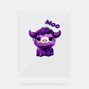 Purple Cow Oversized T-Shirt Acrylic Sign