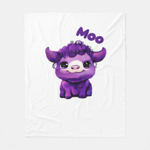 Purple Cow Oversized T-Shirt Fleece Blanket
