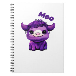 Purple Cow Oversized T-Shirt Notebook
