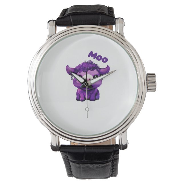 Purple Cow Oversized T-Shirt Watch (Front)