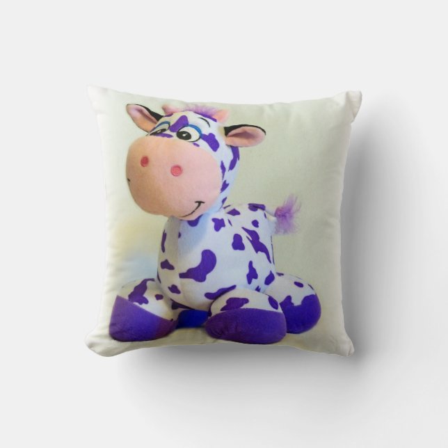 Purple Cow Pillow (Front)