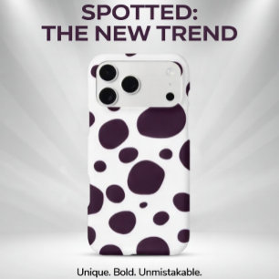 Purple Cow Print Dots Pattern