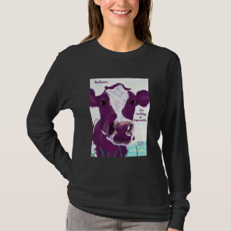 Purple Cow Quite Possibly Contemplating Flight T-Shirt