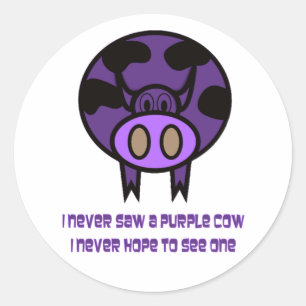 Purple Cow Sticker