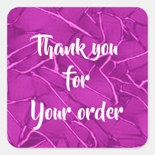 Purple Cracked Pattern Business Square Sticker