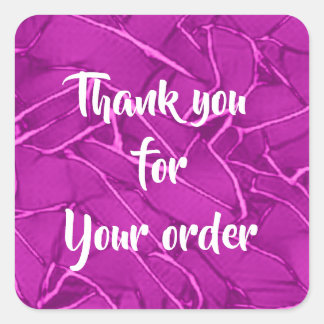 Purple Cracked Pattern Business  Square Sticker