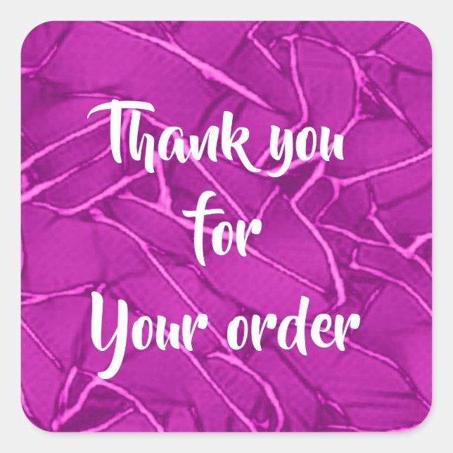 Purple Cracked Pattern Business  Square Sticker (Front)