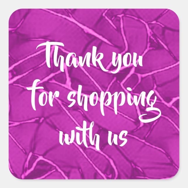 Purple Cracked Pattern Business  Square Sticker (Front)