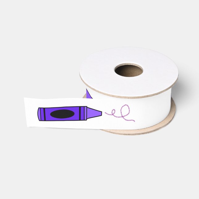 Purple Crayon  Grosgrain Ribbon (Spool)