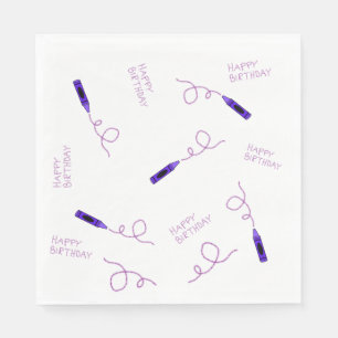 Purple Crayon  Napkin