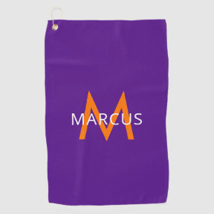 Purple Create Your Own Modern Personalised Golf Towel