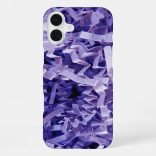 Purple Crinkled Shredded Paper Photograph iPhone 16 Plus Case