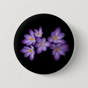 Purple Crocus 6 Cm Round Badge