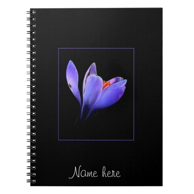 Purple CROCUS flower Notebook (Front)