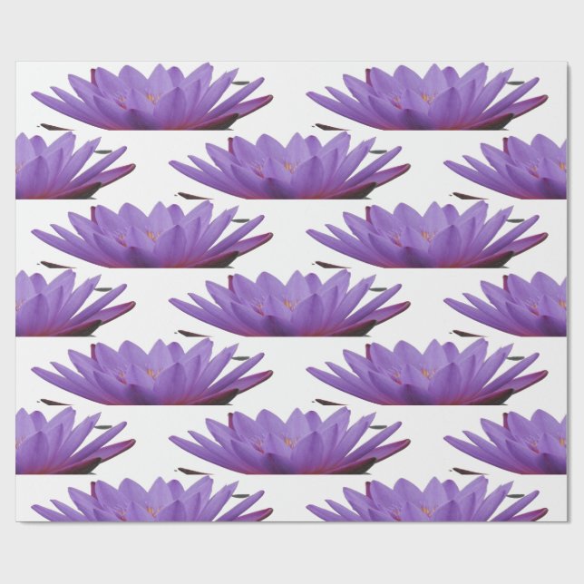 Purple Crocus Flower Wrapping Paper (Flat)