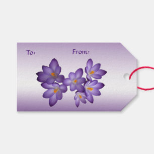 Purple Crocus Pack of Gift Tags