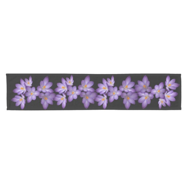 Purple Crocus Short Table Runner (Horizontal)