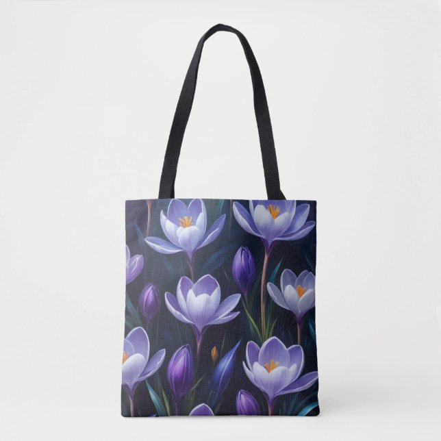 Purple Crocus  Tote Bag (Front)