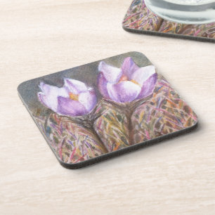 PURPLE CROCUSES COASTERS