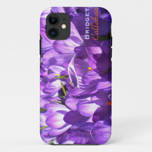 Purple Crocuses iPhone 5 case *personalise*