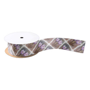 PURPLE CROCUSES RIBBON SATIN RIBBON