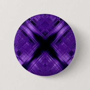 Purple cross and grid 6 cm round badge
