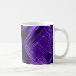 Purple cross and grid coffee mug