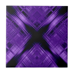 Purple cross and grid tile