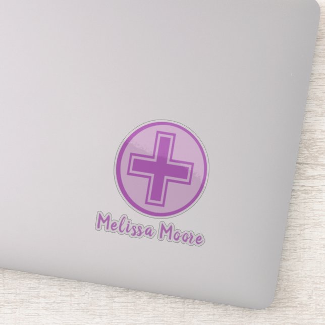 Purple  Cross Design Health Care Medical Icon (Detail)