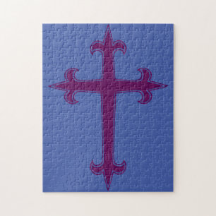 Purple Cross Lenten and Advent Devotional Art Jigsaw Puzzle