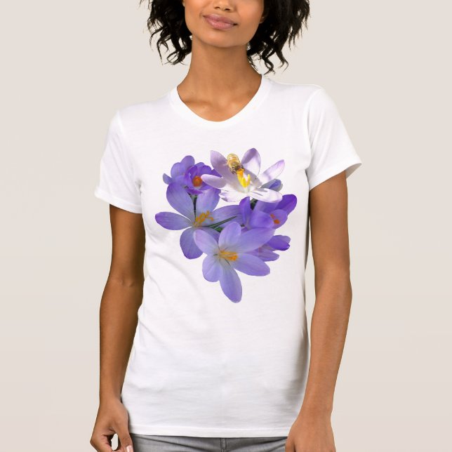 Purple Crosuses with Bee T-Shirt (Front)