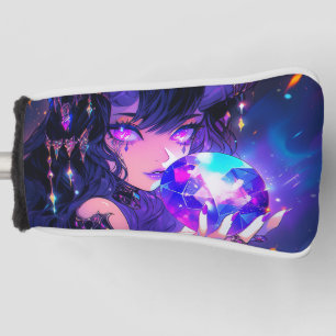 Purple Crystal Ball Demon Anime Girl Golf Head Cover