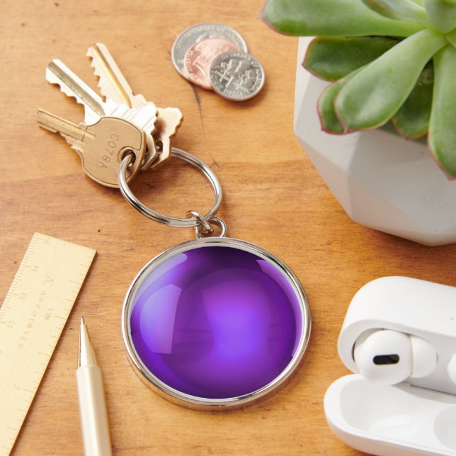 Purple Crystal Ball Key Ring (Desk)