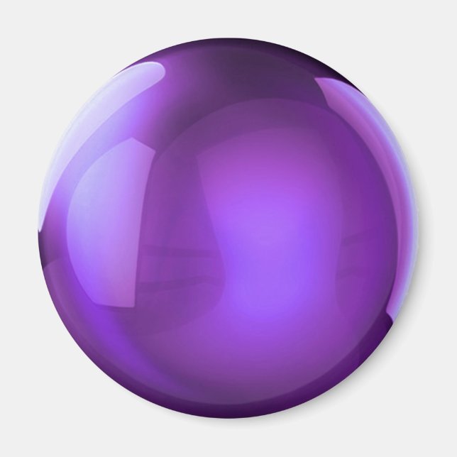 Purple Crystal Ball Magnet (Front)
