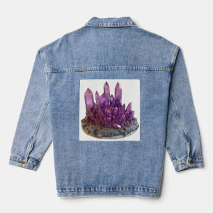 purple crystal denim jacket
