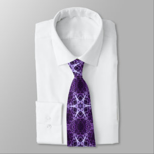 Purple Crystal Jewel Tie